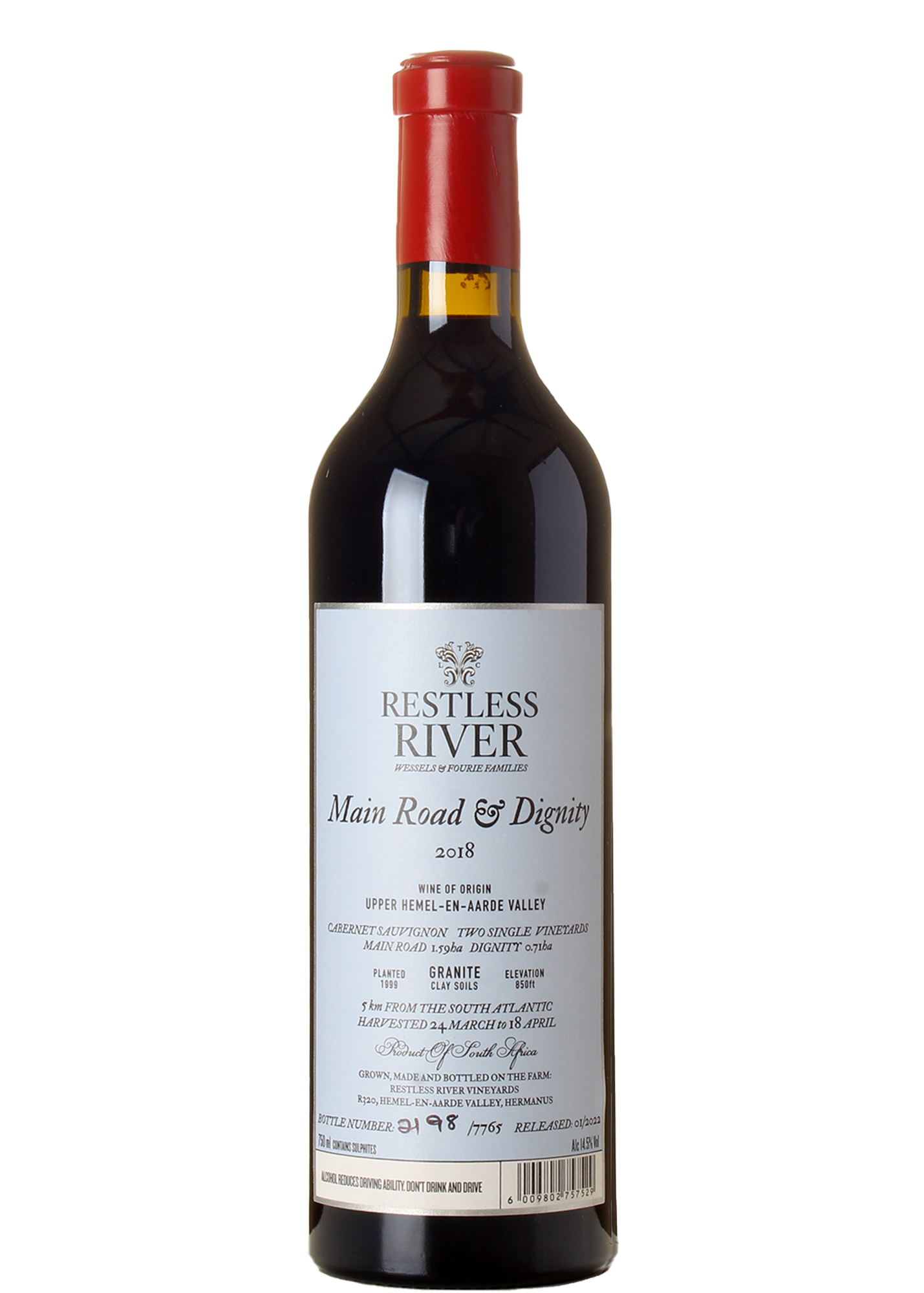 Restless River Main Road & Dignity Cabernet Sauvignon 2018 - Koop je ...